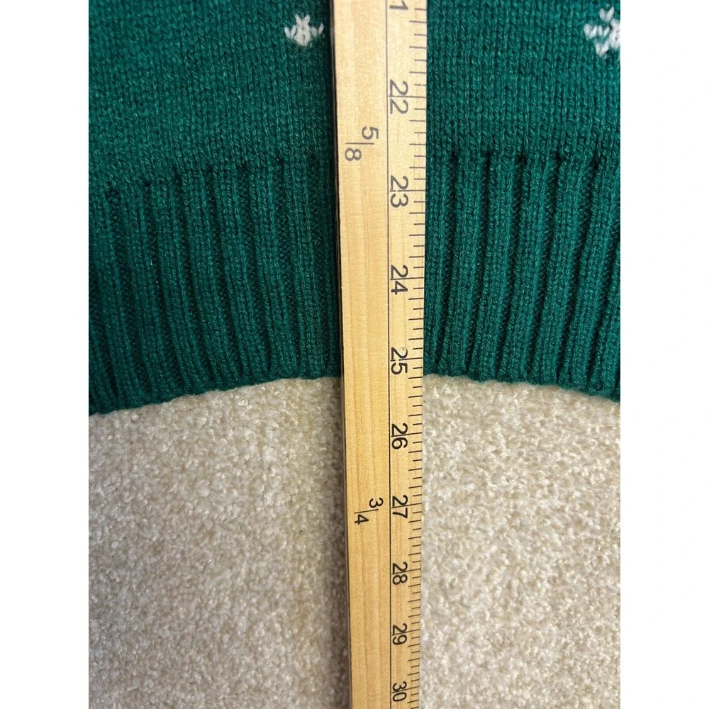 American Stitch Mens XL‎ Green Santa Namasleigh Ugly Christmas Sweater
